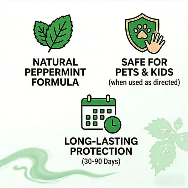 🟢 Natural Peppermint Rodent Repellent Tablets