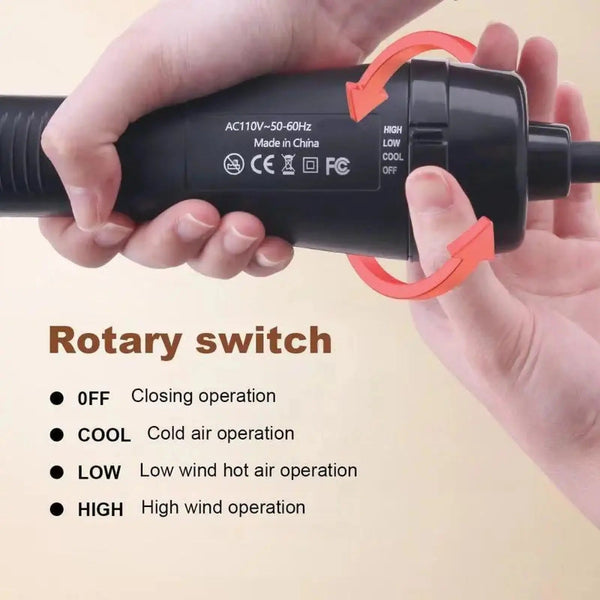 2 in 1 Hair Dryer Brush, Negative Ion Hair Dryer Brush, Hot Air Brush, Hair Styling Tool for Women & Girls, Hairdressing Tool.