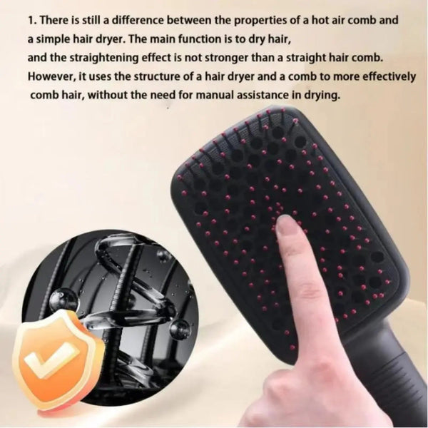 2 in 1 Hair Dryer Brush, Negative Ion Hair Dryer Brush, Hot Air Brush, Hair Styling Tool for Women & Girls, Hairdressing Tool.