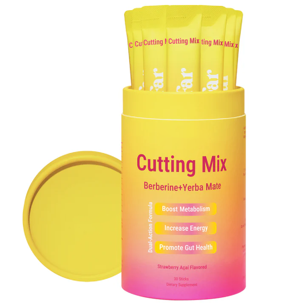 Cutting Mix Drink Mix – Dual-Action Craving & Metabolism Support | Berberine, Chromium, 5-HTP, Yerba Mate & Magnesium | Supports GLP-1 Pathway, Blood Sugar & Gut Health | Strawberry Açaí Flavor – 30 Servings
