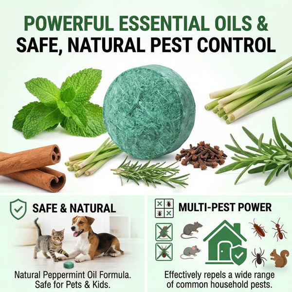 🟢 Natural Peppermint Rodent Repellent Tablets