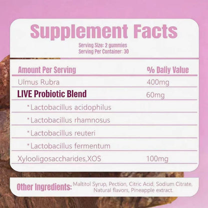 Docteat Her Juicy Feminine Probiotics Gummies- All in One Solution with Slippery Elm and Prebiotics&Lactobacillus Probiotic Blend for Women's pH Balance and Dryness - Hawaiian Pineapple Gummies 60 Counts Women's Probiotics
