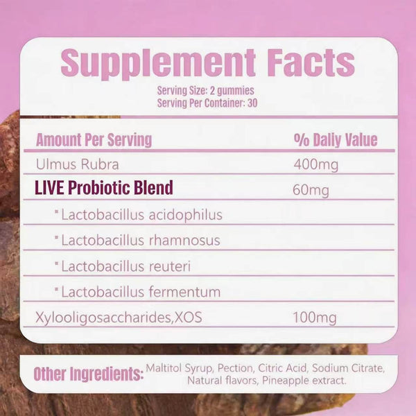 Docteat Her Juicy Feminine Probiotics Gummies- All in One Solution with Slippery Elm and Prebiotics&Lactobacillus Probiotic Blend for Women's pH Balance and Dryness - Hawaiian Pineapple Gummies 60 Counts Women's Probiotics
