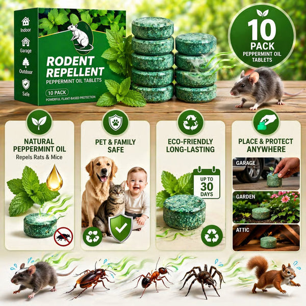 🟢 Natural Peppermint Rodent Repellent Tablets