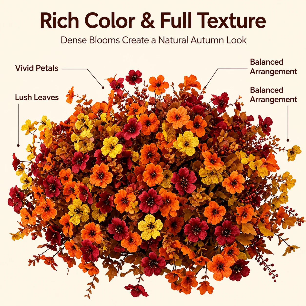🍁Deep Harvest Tones & LushLayered Floral Texture
